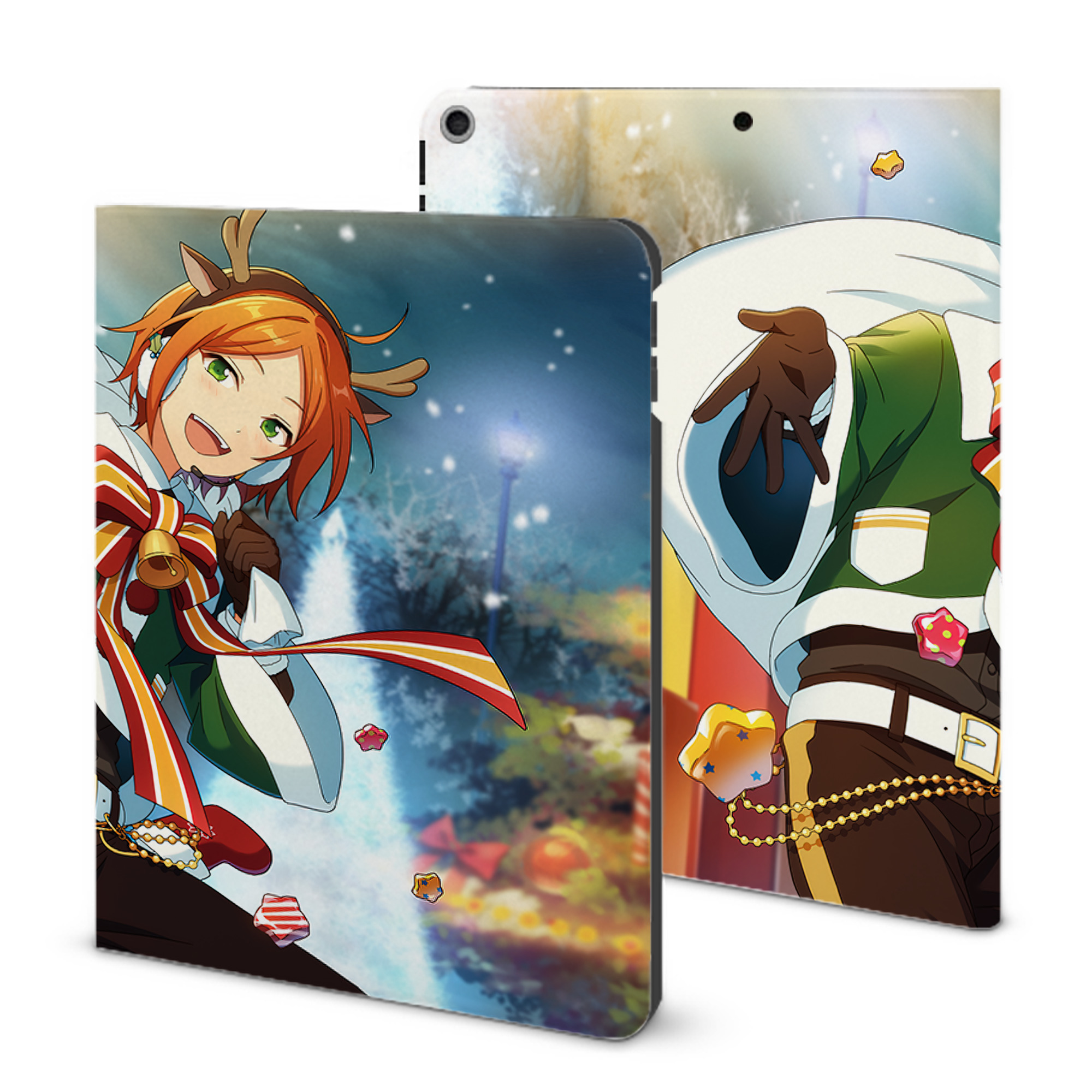 （画像用） あんさんぶるスターズ! Ensemble Stars IPad ケース ブック型 PUレザー TPU 耐衝撃 軽量 薄型 ペン収納なし 全面保護 IPad 各モデル対応